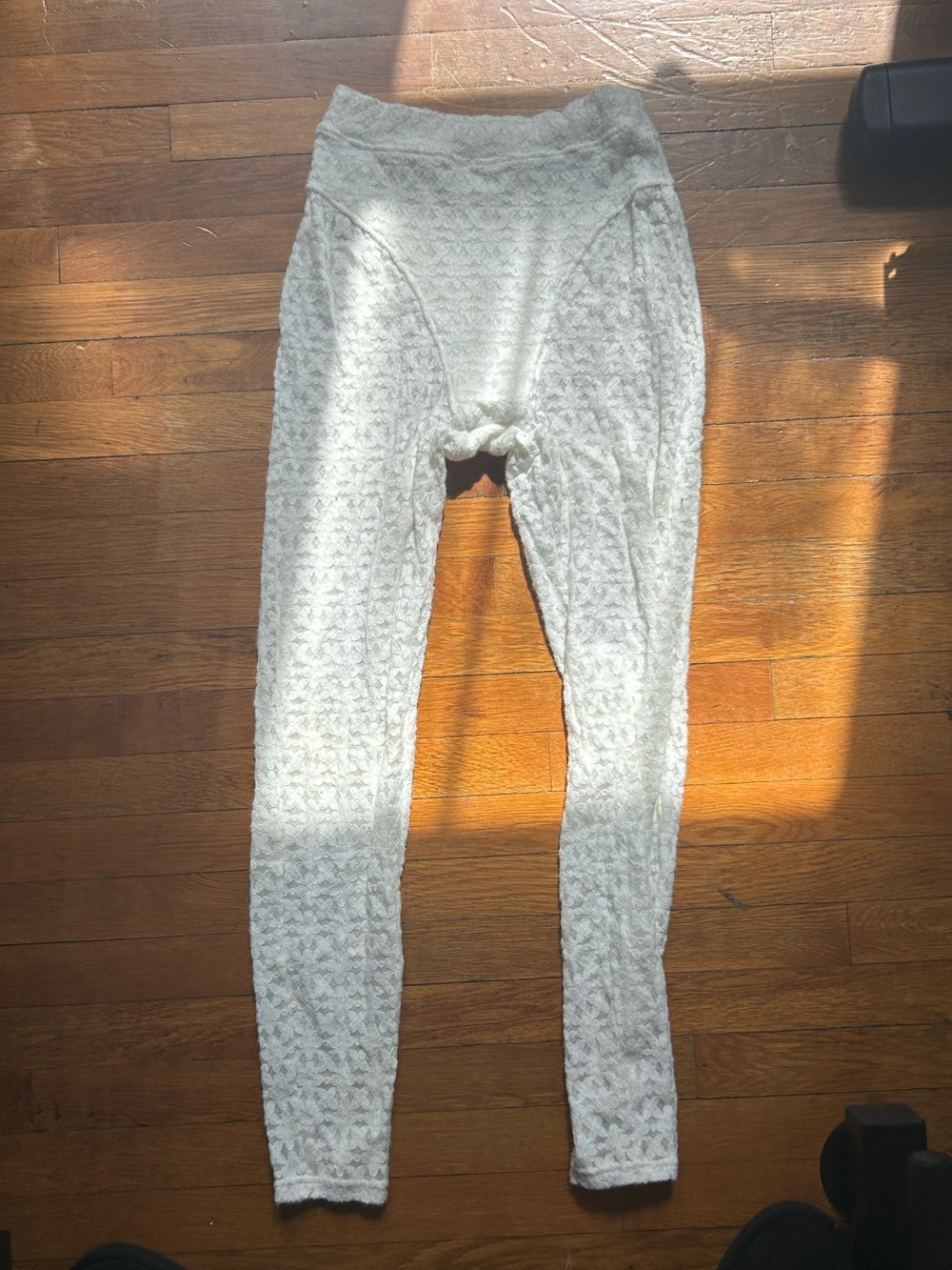 Fashion Brand Company White Lace Thong Leggings